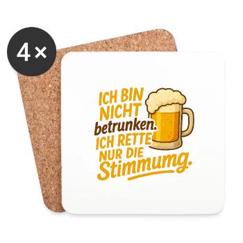 Ich bin nicht betrunken - Untersetzer (4er-Set) - Weiß - Vorne