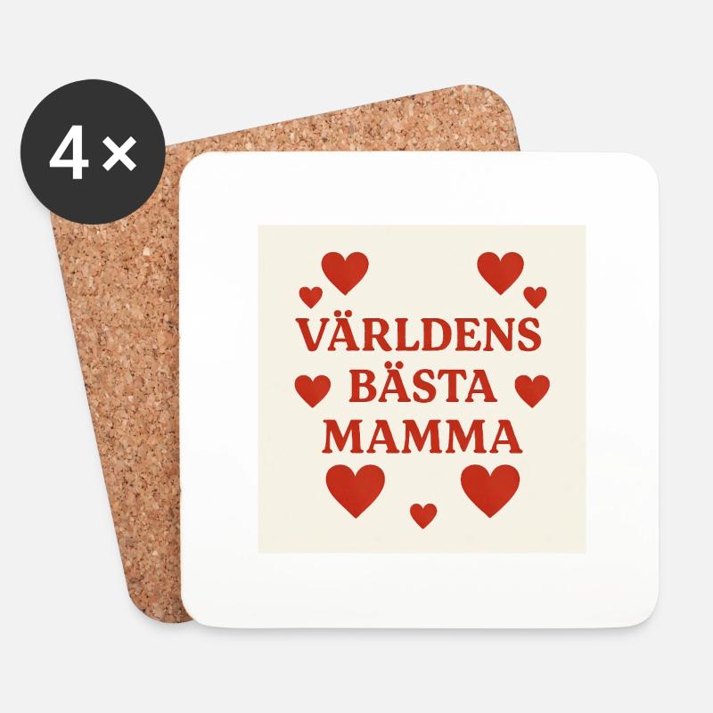 Die beste Mama der Welt - Untersetzer (4er-Set) - Weiß