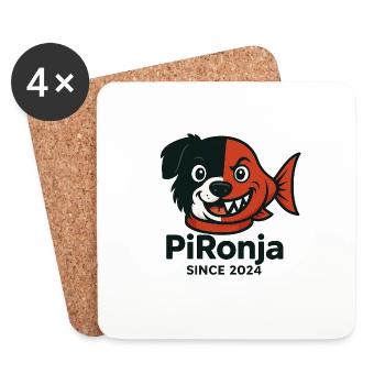 PiRonja Rahmen weiß - Untersetzer (4er-Set) - Weiß - Vorne