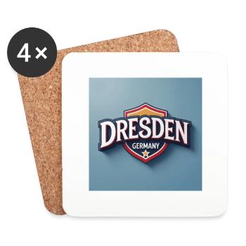 Dresden, Germany - Untersetzer (4er-Set) - Weiß - Vorne
