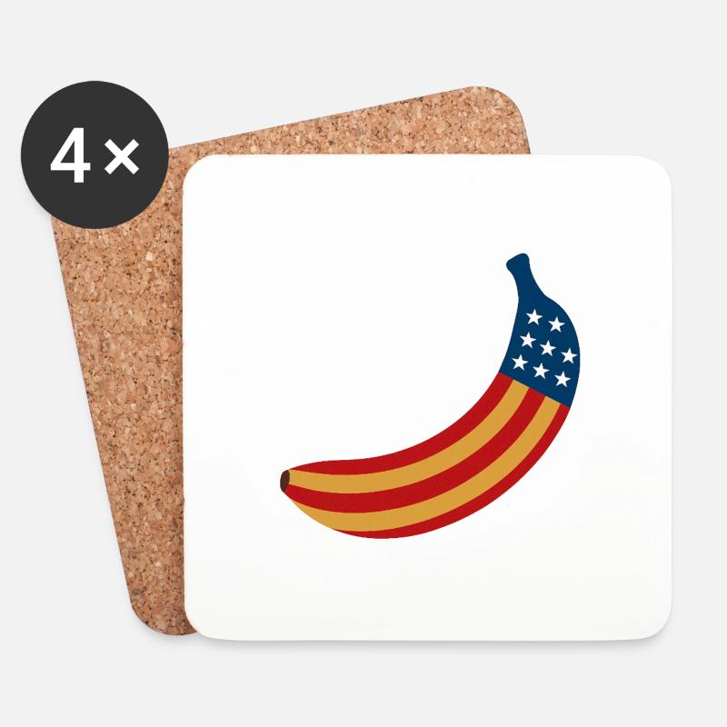 Bananamerica II - Untersetzer (4er-Set) - Weiß