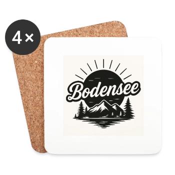 Bodensee - Untersetzer (4er-Set) - Weiß - Vorne