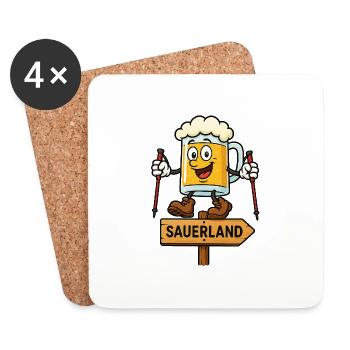 Sauerland Chemise Cadeau Dire Maison Nature - Dessous de verre (lot de 4) - blanc - Devant