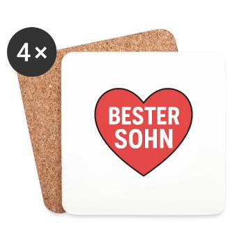 BEST SON - Coasters (set of 4) - white - Front