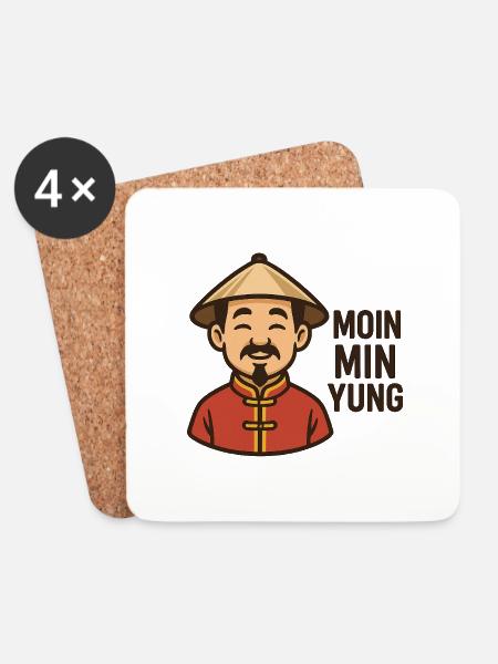 moin mein junge - Untersetzer (4er-Set) - Weiß