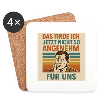 Retro Vibes: Das ist jetzt nicht so angenehm - Untersetzer (4er-Set) - Weiß - Vorne