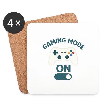 Gaming Mode On - jetzt wird gespielt - Untersetzer (4er-Set) - Weiß - Vorne