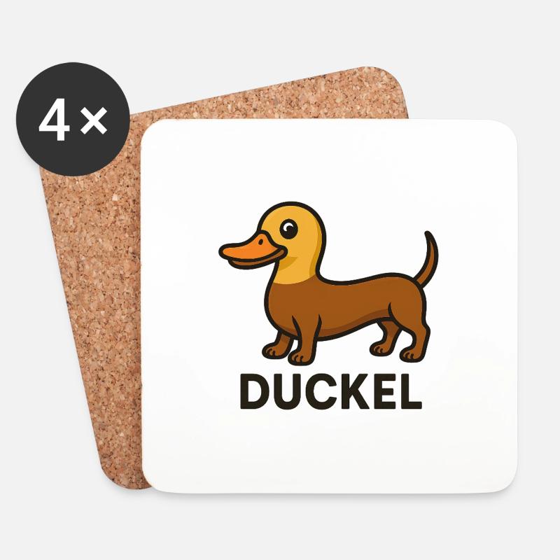 DUCKEL - Untersetzer (4er-Set) - Weiß