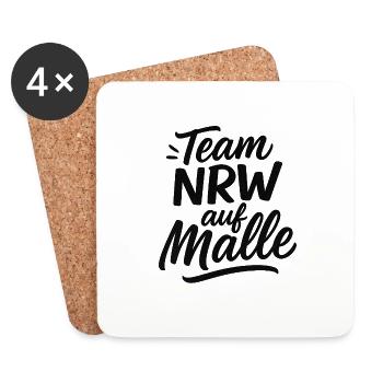 Team NRW auf Malle - Untersetzer (4er-Set) - Weiß - Vorne