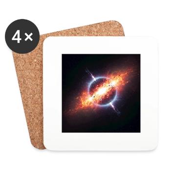 Kosmischer Orbit Kunstdruck - Untersetzer (4er-Set) - Weiß - Vorne