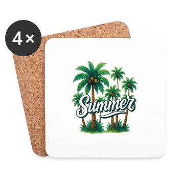 Summer Vibes - Untersetzer (4er-Set) - Weiß - Vorne
