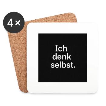 I think for myself. - Coasters (set of 4) - white - Front