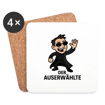Der Auserwählte - Untersetzer (4er-Set) - Weiß - Vorne