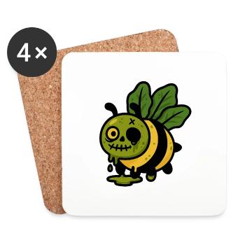Nekrobee - Untersetzer (4er-Set) - Weiß - Vorne