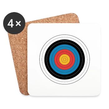 Target Archery Pop Art Graphic - Coasters (set of 4) - white - Front