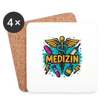 Medizin in Farbe - Untersetzer (4er-Set) - Weiß - Vorne