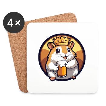 Hamster Beer - Coasters (set of 4) - white - Front