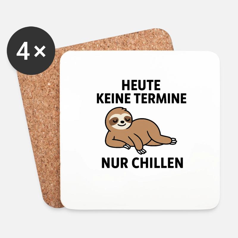 Keine Termine - Untersetzer (4er-Set) - Weiß
