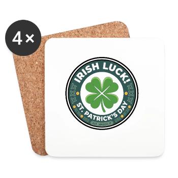 Kleeblatt Glück St Patrick's Day - Untersetzer (4er-Set) - Weiß - Vorne