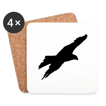 gliding eagle - Coasters (set of 4) - white - Front