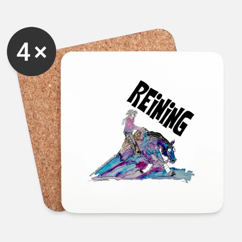 REINING - Untersetzer (4er-Set) - Weiß