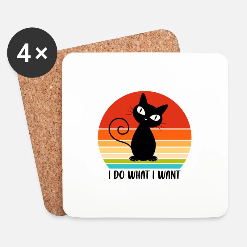 I do what i want - Untersetzer (4er-Set) - Weiß