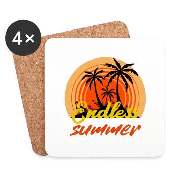 Endless Summer - Vintage Summer, Retro Summer - Coasters (set of 4) - white - Front
