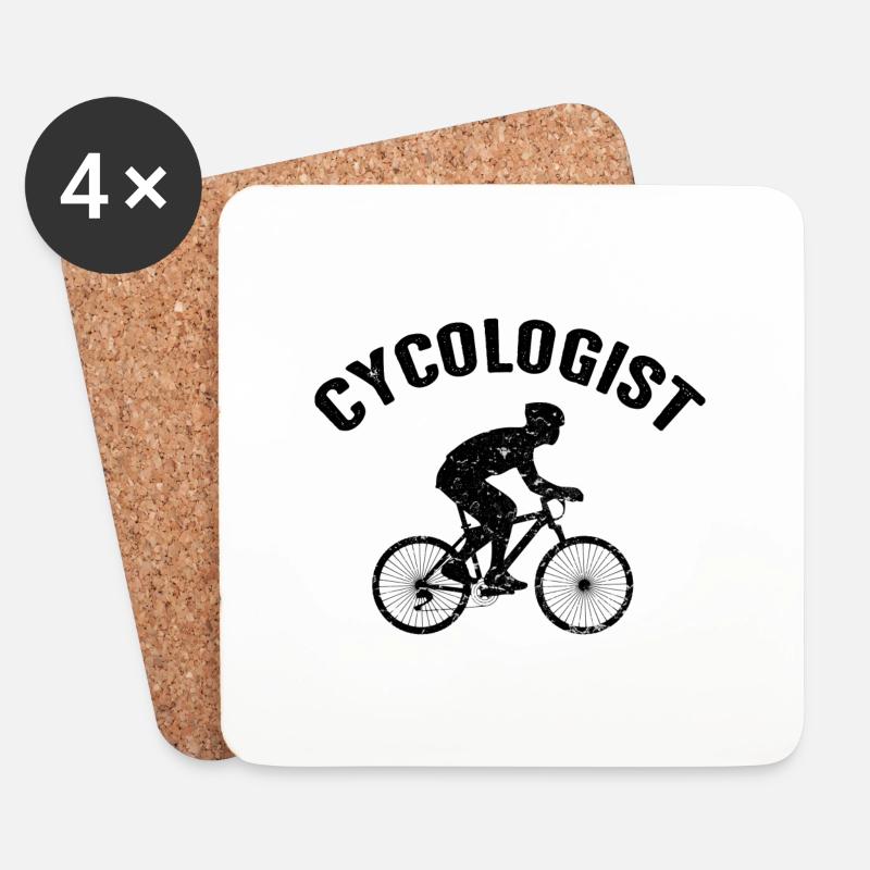 Cycologist - Untersetzer (4er-Set) - Weiß
