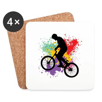 BMX - Untersetzer (4er-Set) - Weiß - Vorne
