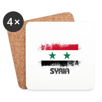 Syrie - Dessous de verre (lot de 4) - blanc - Devant