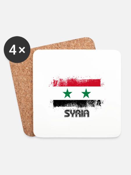 Syrien - Untersetzer (4er-Set) - Weiß