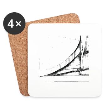 A stroke of art - Coasters (set of 4) - white - Front