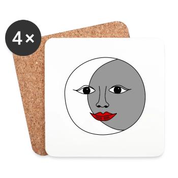 Sun and moon - Untersetzer (4er-Set) - Weiß - Vorne