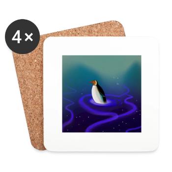 Pinguin - Untersetzer (4er-Set) - Weiß - Vorne