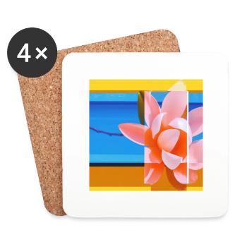 ROSE - Dessous de verre (lot de 4) - blanc - Devant