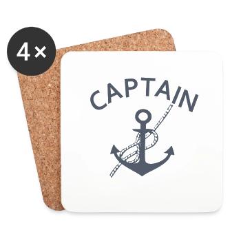 CAPITAINE DE BATEAU - Dessous de verre (lot de 4) - blanc - Devant