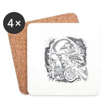 Veil of the Night - Coasters (set of 4) - white - Front