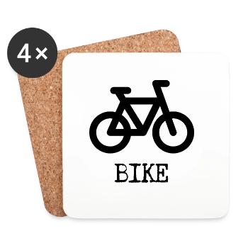 Bike - Coasters (set of 4) - white - Front