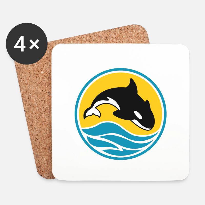 Orca - Untersetzer (4er-Set) - Weiß