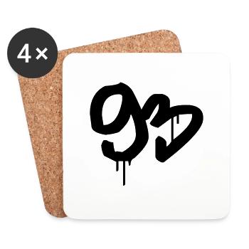 93 - Graffiti - Coasters (set of 4) - white - Front