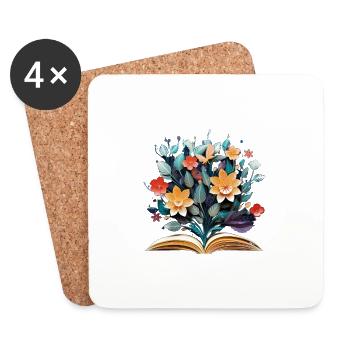 Page Spells - Coasters (set of 4) - white - Front