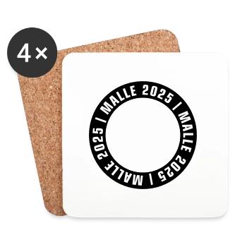 Malle 2025 Vide - Dessous de verre (lot de 4) - blanc - Devant