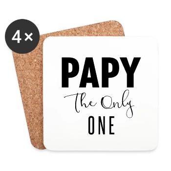 papy the only one - Dessous de verre (lot de 4) - blanc - Devant