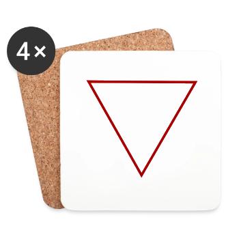 Motif Triangle - Coasters (set of 4) - white - Front