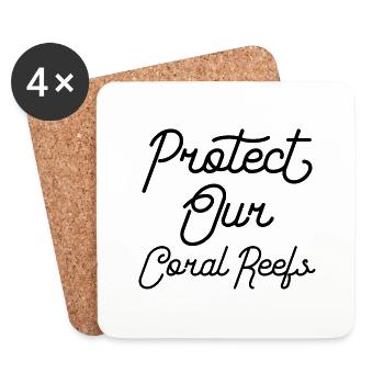 Protect our coral reefs - Untersetzer (4er-Set) - Weiß - Vorne