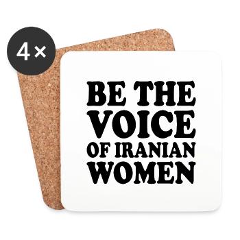 Be the voice of iranian women - Coasters (set of 4) - white - Front