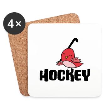 hockey sur gazon hockey sur gazon hockey hockey hockey - Dessous de verre (lot de 4) - blanc - Devant