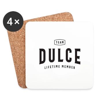 Team Dulce Lifetime Member Personalized Name - Coasters (set of 4) - white - Front