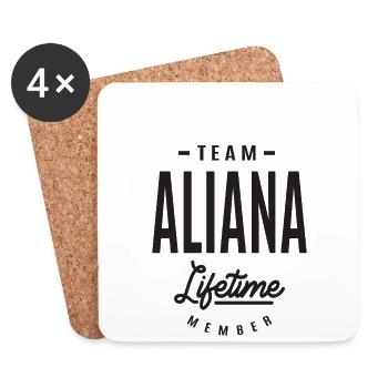 Aliana Personalized Name - Coasters (set of 4) - white - Front