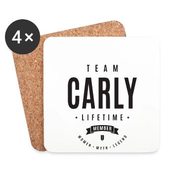 Carly Personalized Name - Coasters (set of 4) - white - Front